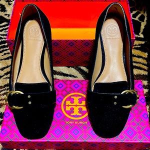 Tory Burch sport suede smoking slipper